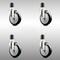 Service Caster 5 Inch 316SS Black Polyurethane Swivel 1-3/4 Inch Expanding Stem Caster Set SCC SCC-SS316EX20S514-PPUB-BLK-134-4 - alternate 2